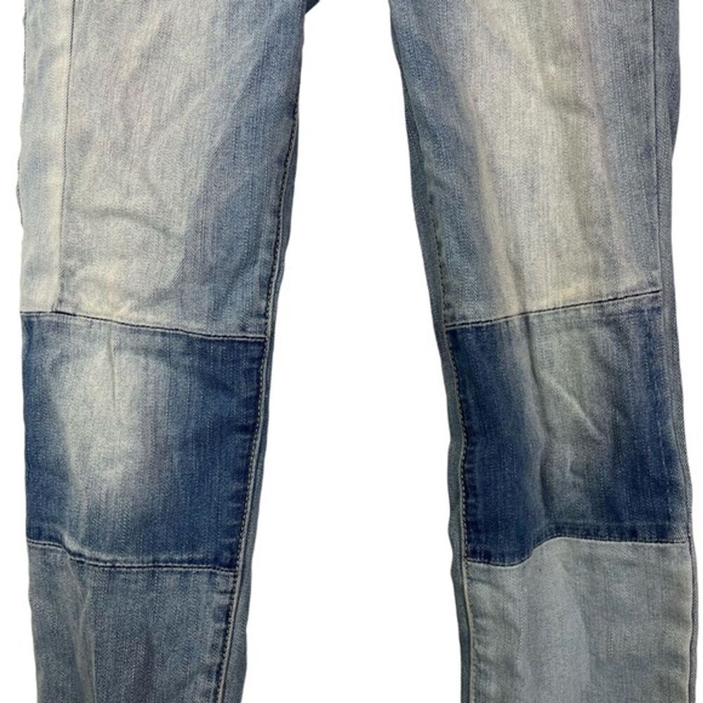 American Eagle Skinny Distressed Patchwork Mid Ri… - image 3